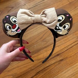 Chip and Dale Ears Headband with Bow